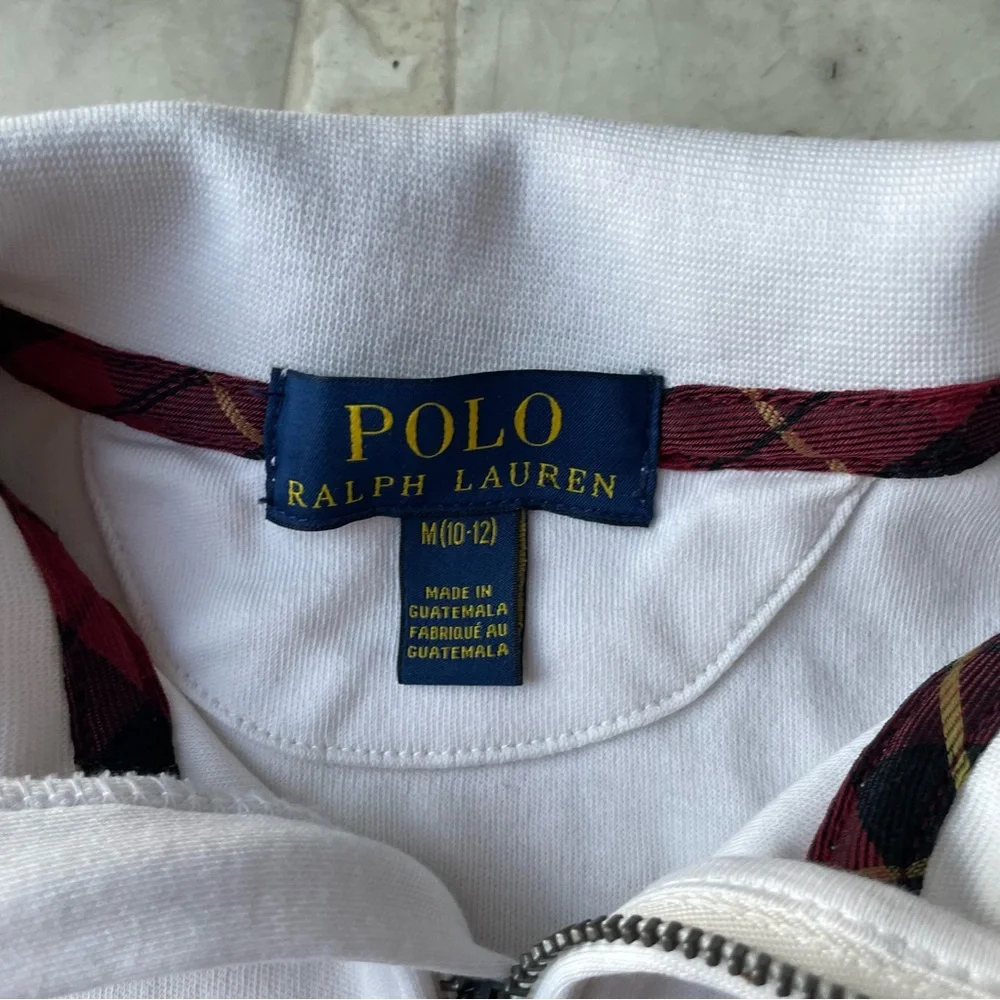 Polo by Ralph Lauren White Quarter-Zip Sweatshirt
